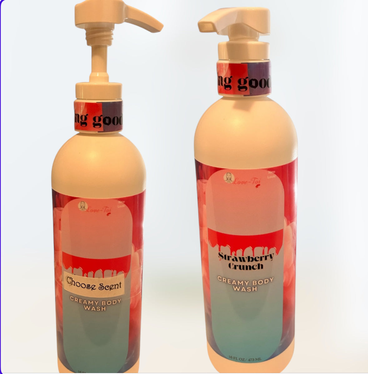 Creamy body wash- 16oz bottle with locking pump-Choose Scent